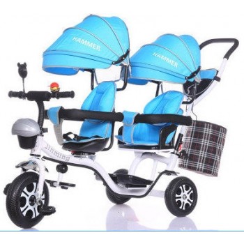 Twin kids tricycle bicycle