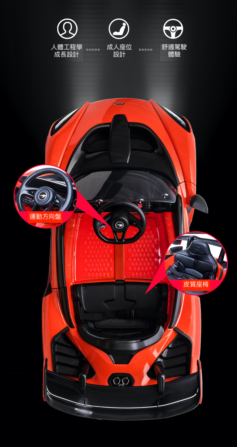 [原廠麥拿侖授權]麥拿侖 McLaren 801 12V 四驅雙座兒童電動車